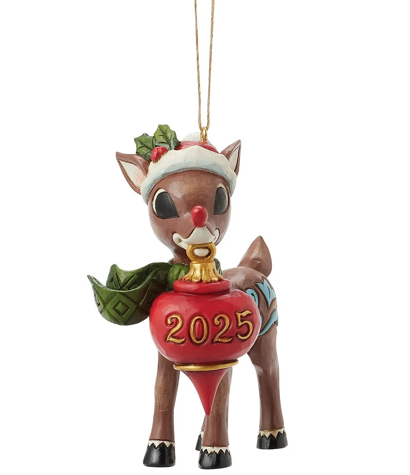 Jim Shore Rudolph Collection Dated 2025 Rudolph Holding Ornament