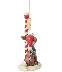 Jim Shore Rudolph Collection Rudolph By North Pole Sign Ornament