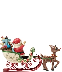 Jim Shore Rudolph Collection Rudolph Pulling Santa in Sleigh Figurine