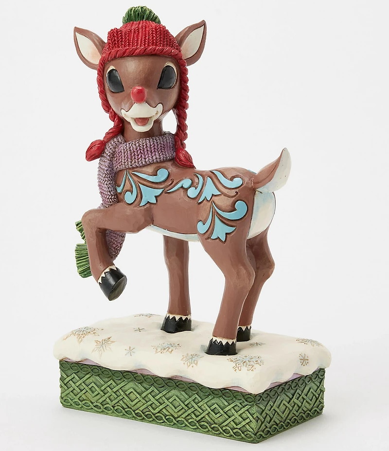 Jim Shore Rudolph Collection Rudolph With Knit Hat Figurine