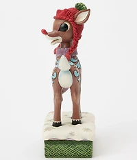 Jim Shore Rudolph Collection Rudolph With Knit Hat Figurine