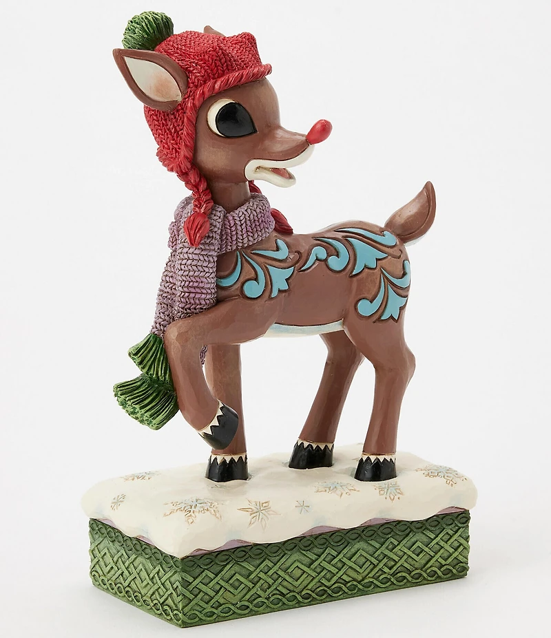 Jim Shore Rudolph Collection Rudolph With Knit Hat Figurine
