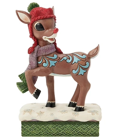 Jim Shore Rudolph Collection Rudolph With Knit Hat Figurine