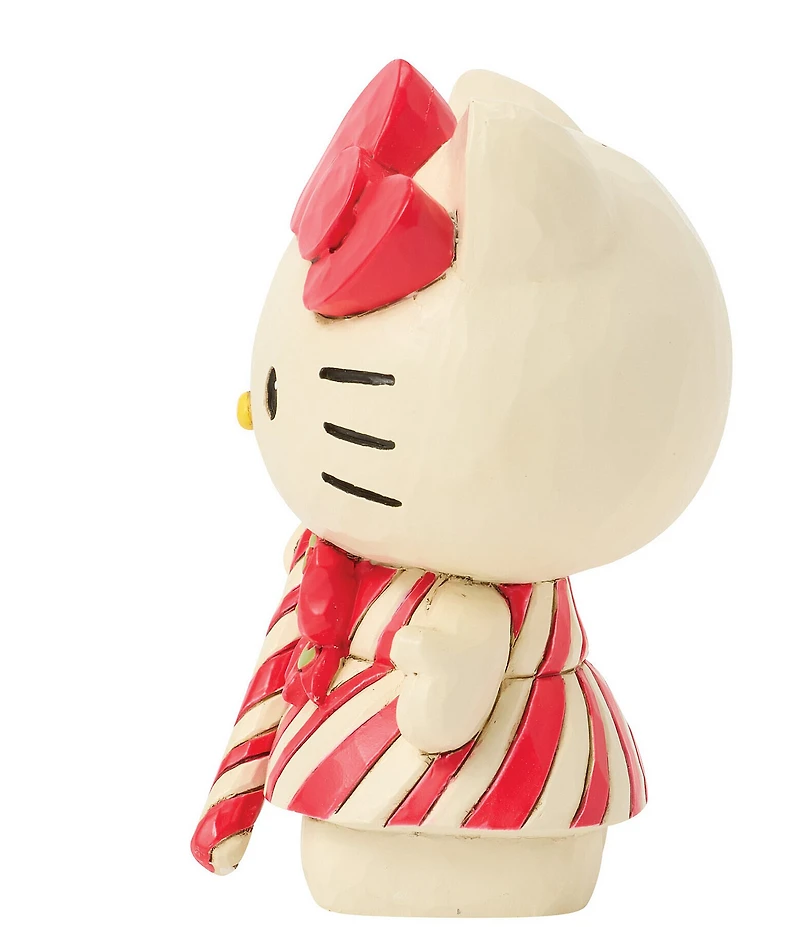 Jim Shore Sanrio Collection Hello Kitty Candy Cane Mini Figurine