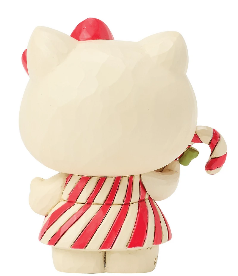 Jim Shore Sanrio Collection Hello Kitty Candy Cane Mini Figurine
