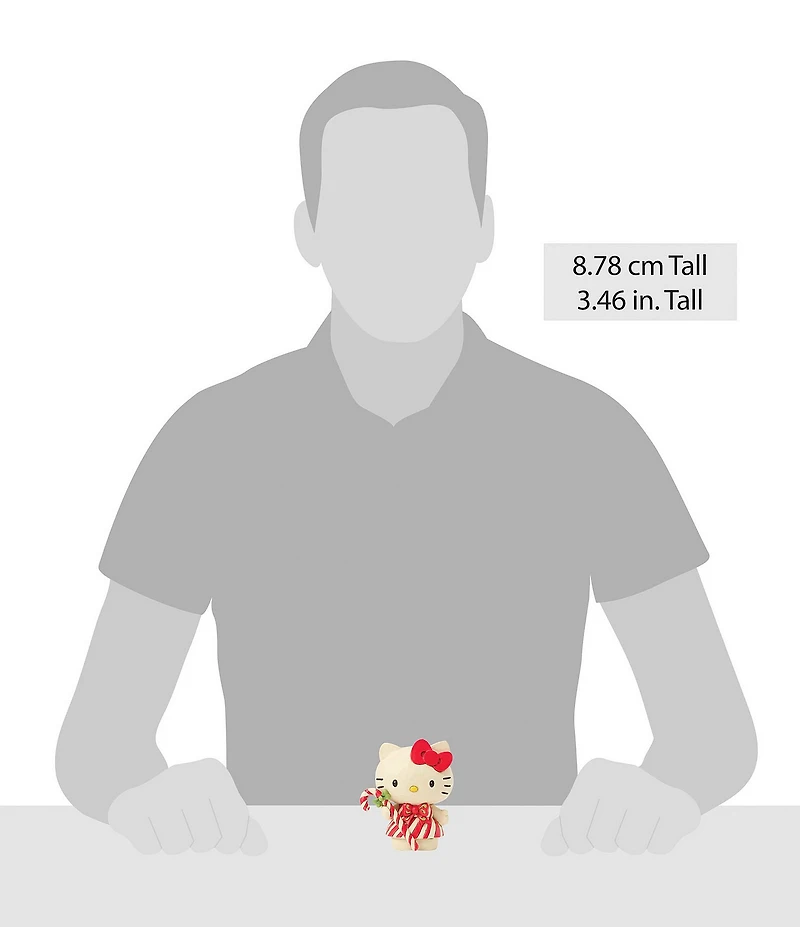 Jim Shore Sanrio Collection Hello Kitty Candy Cane Mini Figurine