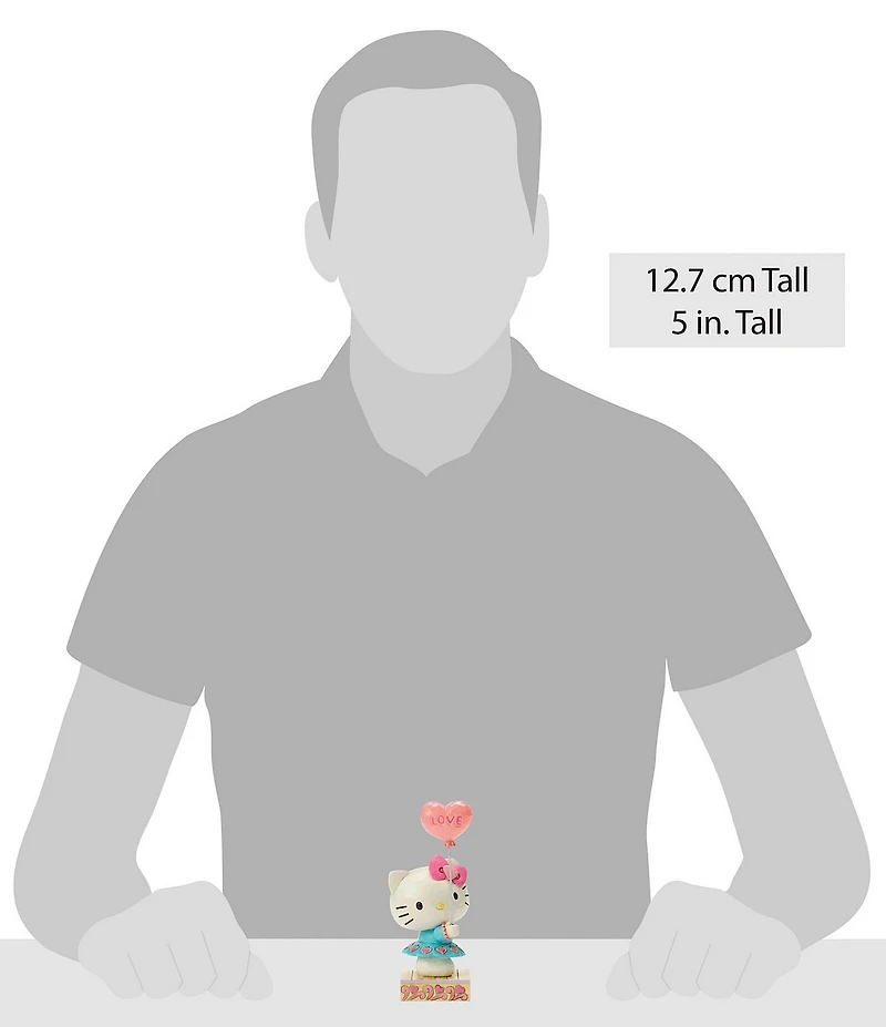 Jim Shore Sanrio Collection Hello Kitty Heart Balloon Figurine