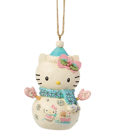 Jim Shore Sanrio Hello Kitty Snowman Hanging Ornament