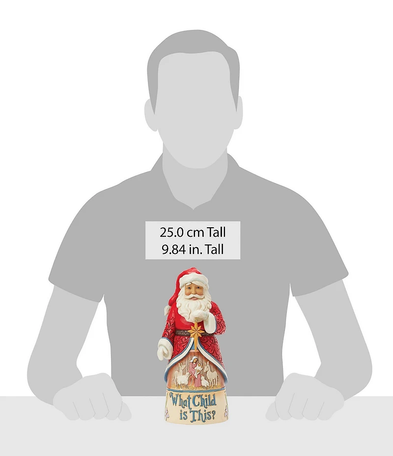 Jim Shore Santa Song Series Collection Heartwood Creek What Child Is This? Santa Figurine