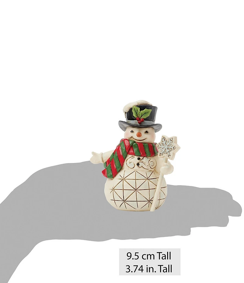 Jim Shore Snowman Snowflake Staff Mini Figurine