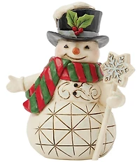 Jim Shore Snowman Snowflake Staff Mini Figurine