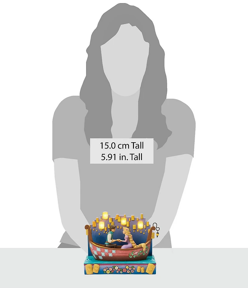 Jim Shore Tangled Boat with LED Lanterns Figurine