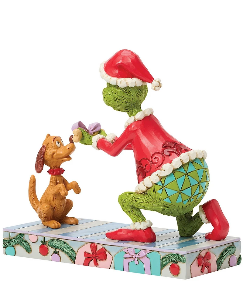 Jim Shore The Grinch Collection Grinch Giving Max A Bone Figurine