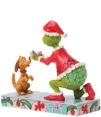 Jim Shore The Grinch Collection Grinch Giving Max A Bone Figurine