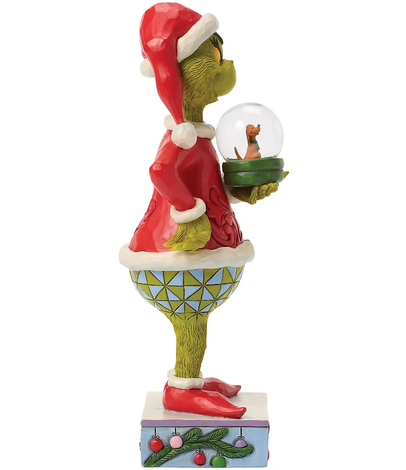 Jim Shore The Grinch Collection Grinch Holding Dome With Max Figurine