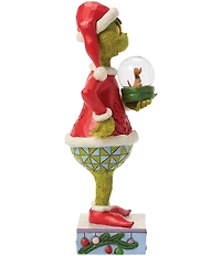 Jim Shore The Grinch Collection Grinch Holding Dome With Max Figurine