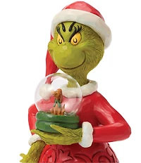 Jim Shore The Grinch Collection Grinch Holding Dome With Max Figurine
