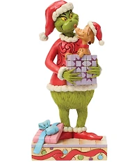 Jim Shore The Grinch Collection Grinch Holding Gift With Max Inside Figurine