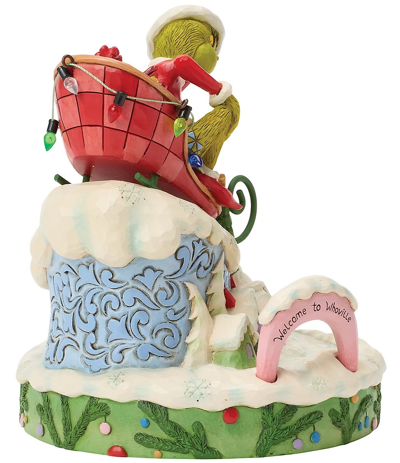 Jim Shore The Grinch Collection Grinch On Sled Scene Figurine
