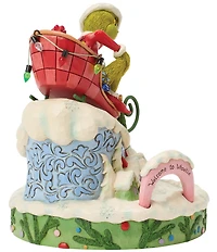 Jim Shore The Grinch Collection Grinch On Sled Scene Figurine