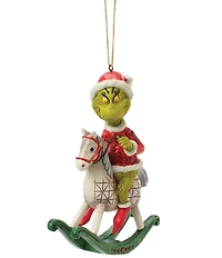 Jim Shore The Grinch Collection Grinch Sitting On Rocking Horse Hanging Ornament