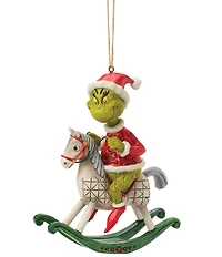 Jim Shore The Grinch Collection Grinch Sitting On Rocking Horse Hanging Ornament
