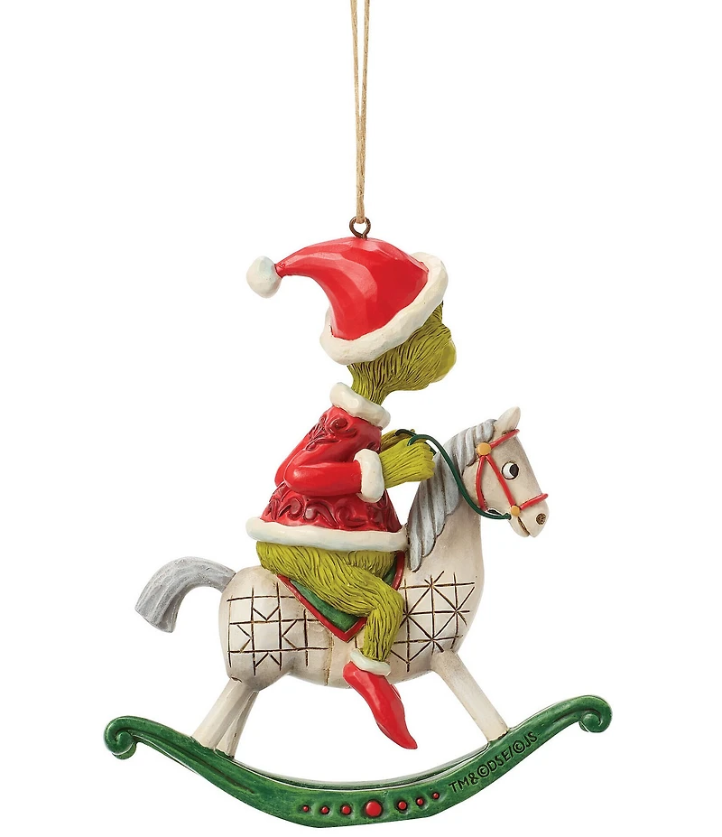 Jim Shore The Grinch Collection Grinch Sitting On Rocking Horse Hanging Ornament
