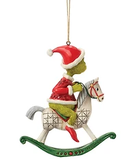Jim Shore The Grinch Collection Grinch Sitting On Rocking Horse Hanging Ornament