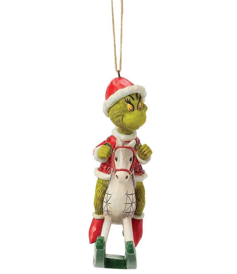 Jim Shore The Grinch Collection Grinch Sitting On Rocking Horse Hanging Ornament