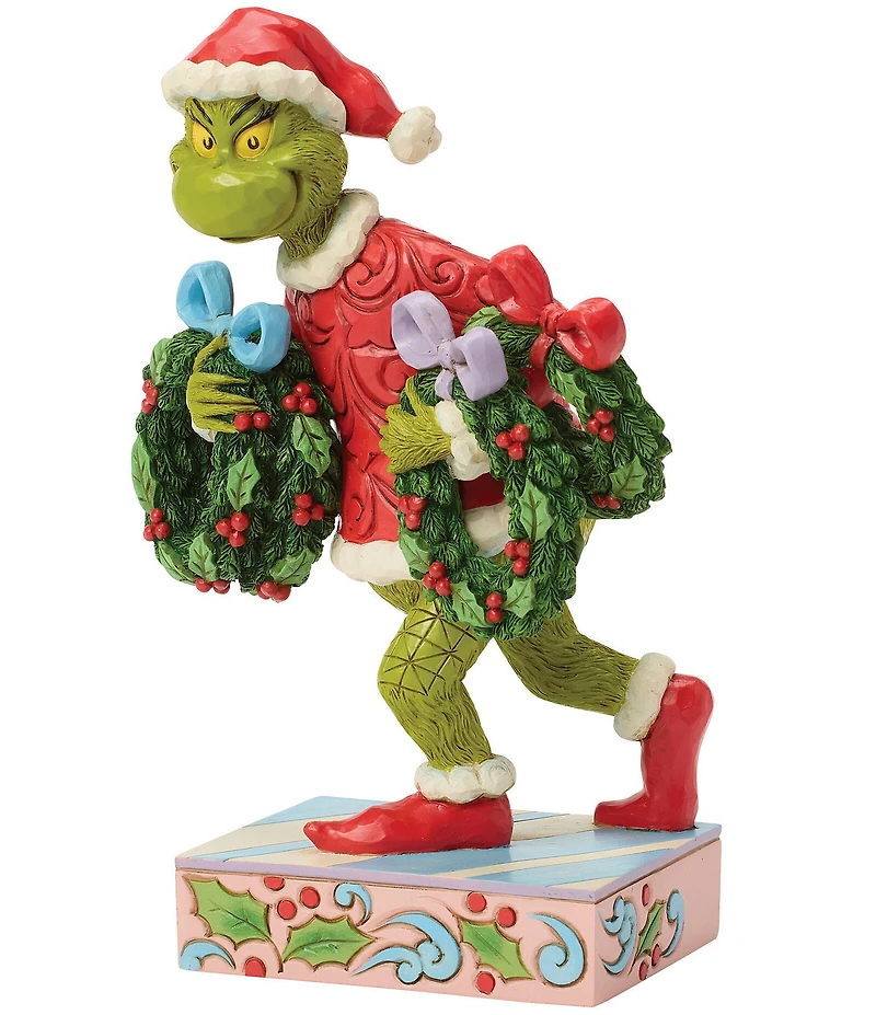 Jim Shore The Grinch Collection Grinch Stealing Wreaths Figurine
