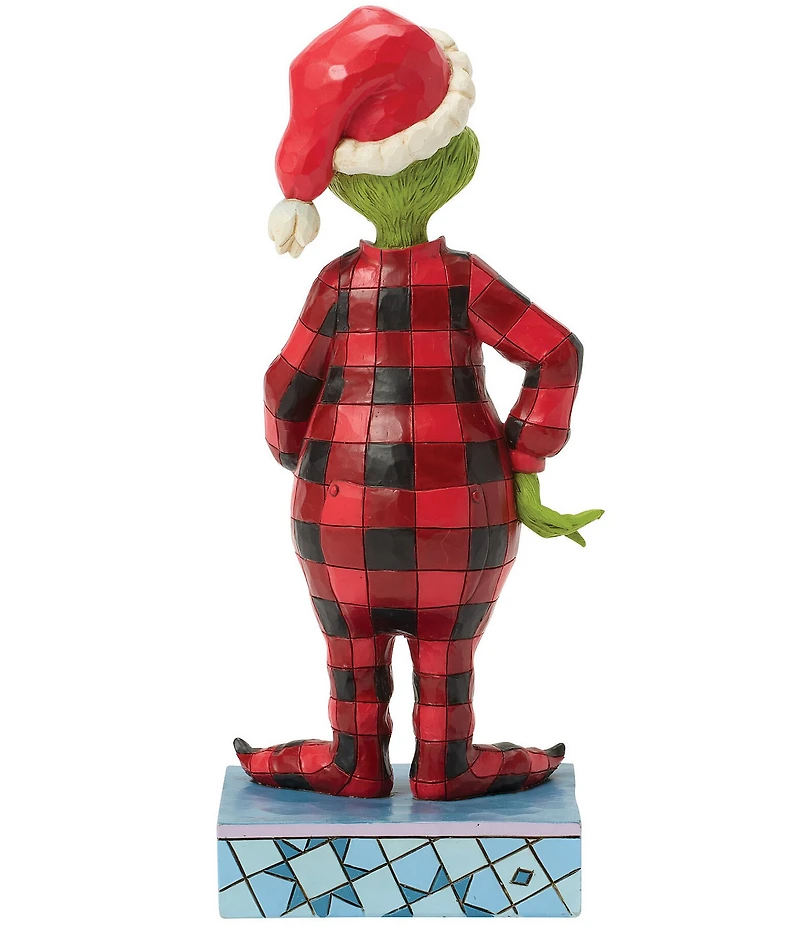 Jim Shore The Grinch Collection Grinch Wearing Plaid Pajamas Figurine