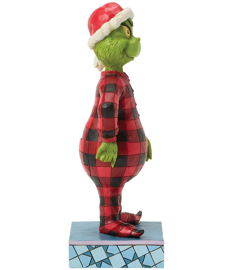 Jim Shore The Grinch Collection Grinch Wearing Plaid Pajamas Figurine