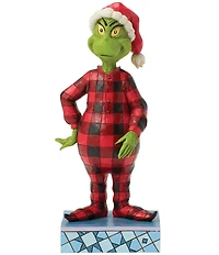Jim Shore The Grinch Collection Grinch Wearing Plaid Pajamas Figurine