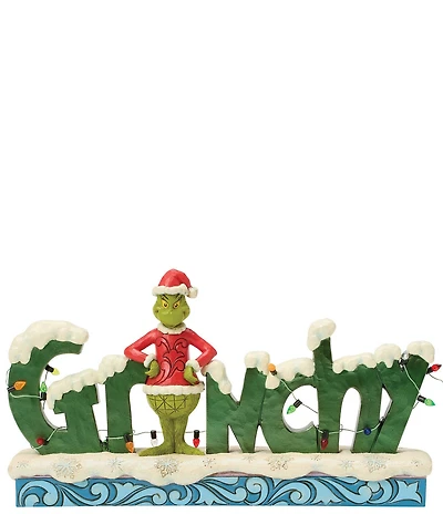 Jim Shore The Grinch Collection Grinch Word Sign Figurine