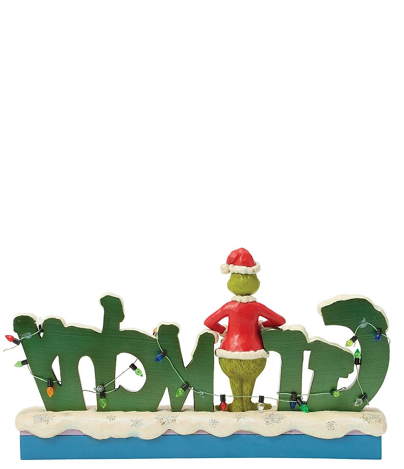 Jim Shore The Grinch Collection Grinch Word Sign Figurine