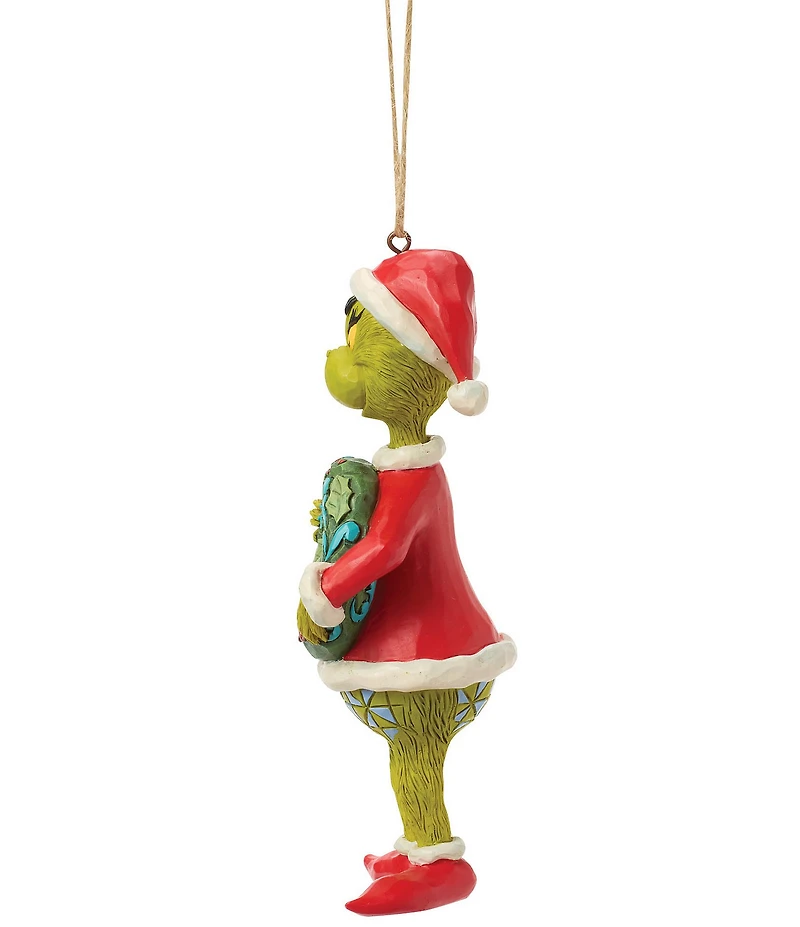 Jim Shore The Grinch Dated 2026 Holding Wreath Hanging Ornament