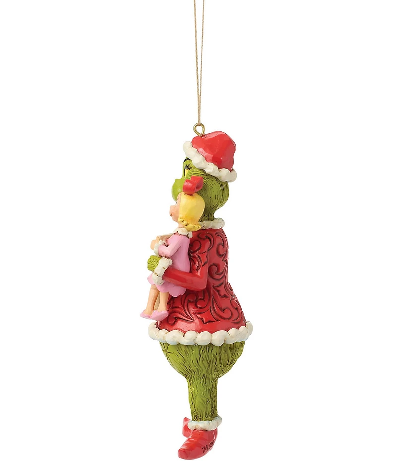 Jim Shore The Grinch: Grinch With Cindy Lou Holding Signs Hanging Ornament