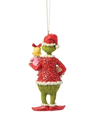 Jim Shore The Grinch: Grinch With Cindy Lou Holding Signs Hanging Ornament