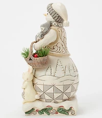 Jim Shore White Woodland Collection Winter's Gentle Gatherings Snowman Figurine