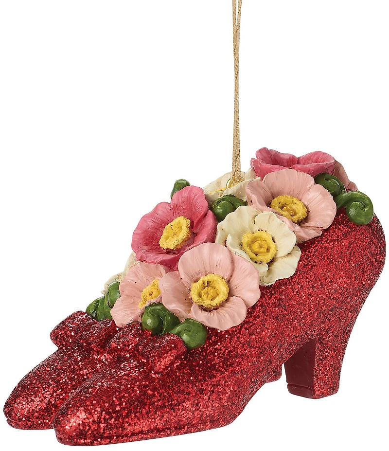 Jim Shore Wizard of Oz Ruby Slippers with Poppies Hanging Ornament