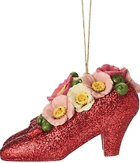 Jim Shore Wizard of Oz Ruby Slippers with Poppies Hanging Ornament