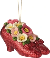 Jim Shore Wizard of Oz Ruby Slippers with Poppies Hanging Ornament