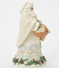 Jim Shore Woodland Santa Basket and Bells Figurine
