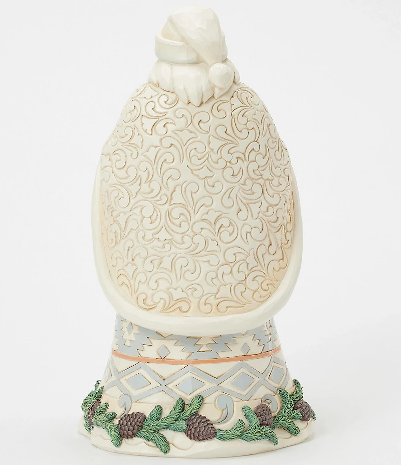 Jim Shore Woodland Santa Basket and Bells Figurine