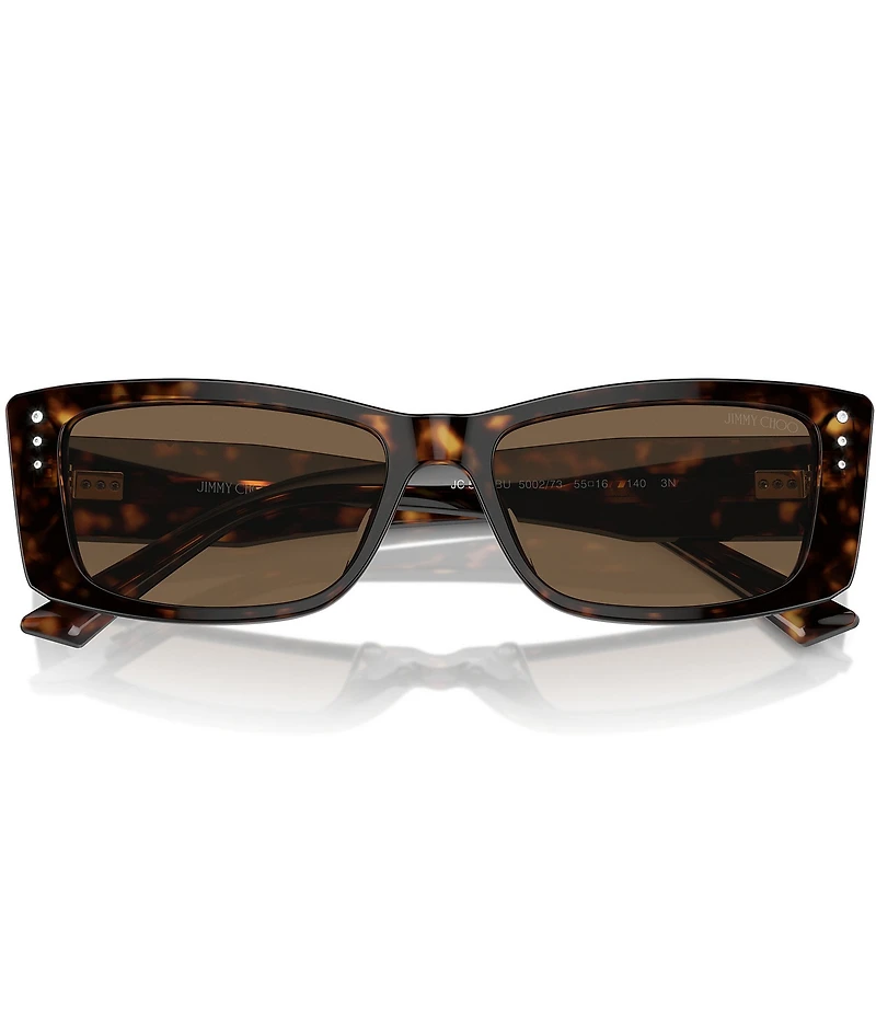 Jimmy Choo JC5002BU 55mm Tortoise Rectangle Sunglasses