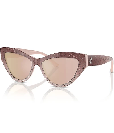 Jimmy Choo JC5004 55mm Glitter Cat Eye Statement Sunglasses