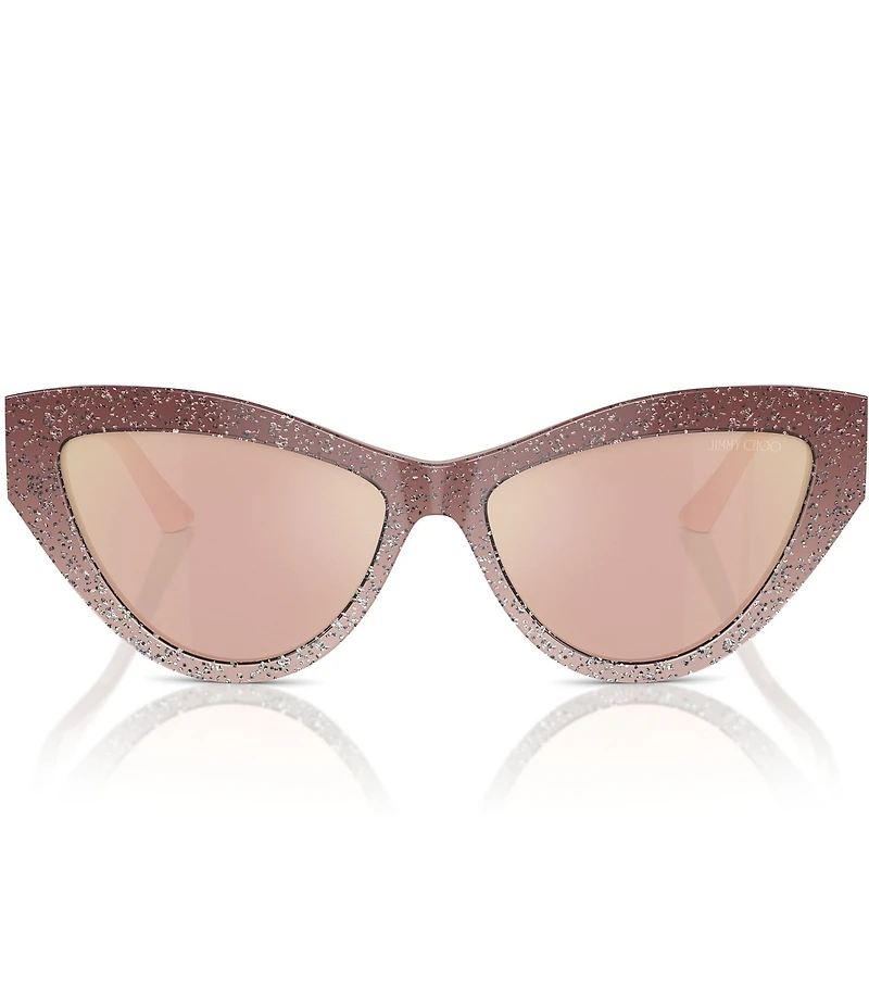 Jimmy Choo JC5004 55mm Glitter Cat Eye Statement Sunglasses