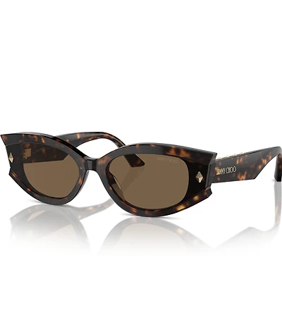 Jimmy Choo JC5015U 62mm Tortoise Oval Statement Sunglasses