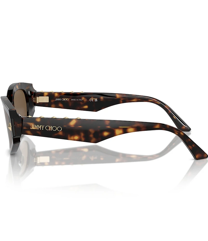 Jimmy Choo JC5015U 62mm Tortoise Oval Statement Sunglasses