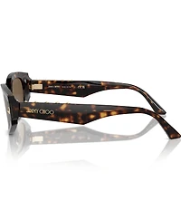 Jimmy Choo JC5015U 62mm Tortoise Oval Statement Sunglasses